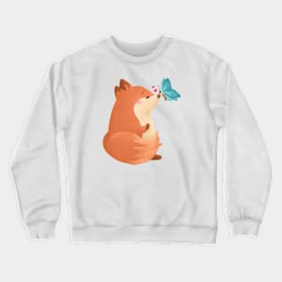 Fox Kissed by the Butterfly Crewneck Sweatshirt